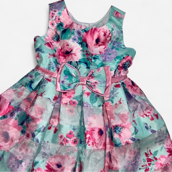 Jona Michelle Floral Dress in Pink and Purple - Picture 2 of 5